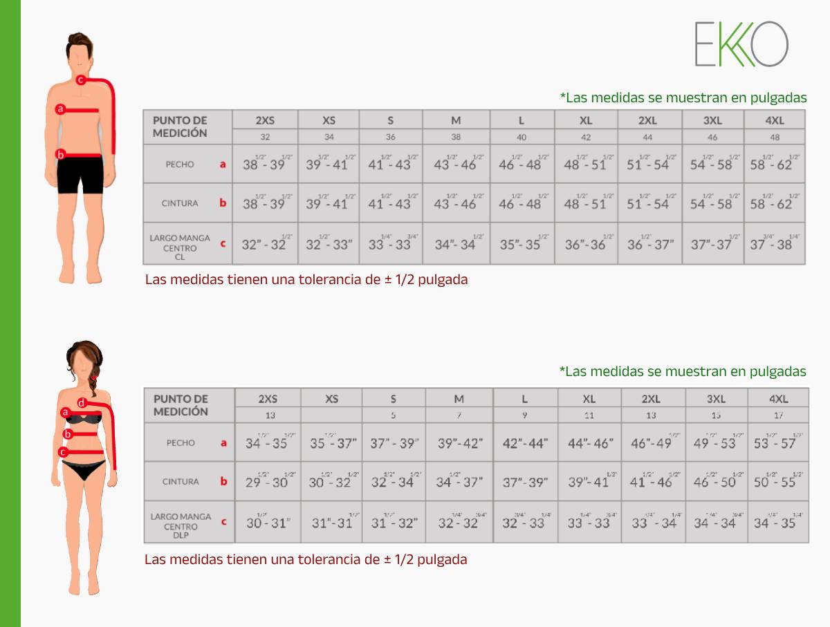 tallas ekko top